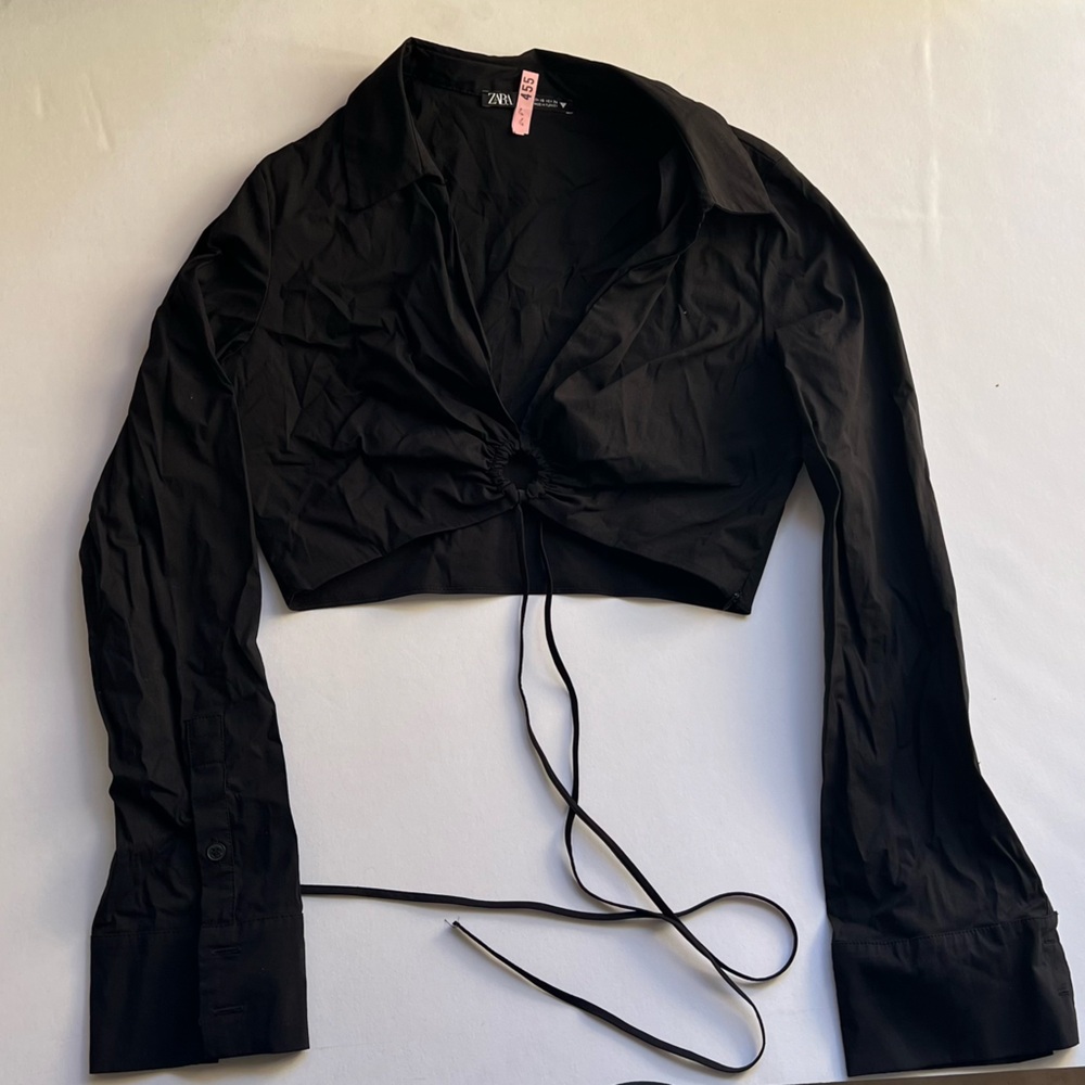 Zara cropped blouse
